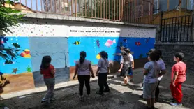 Diyarbakır'da atıl durumdaki okulun bahçesi yeniden düzenlendi