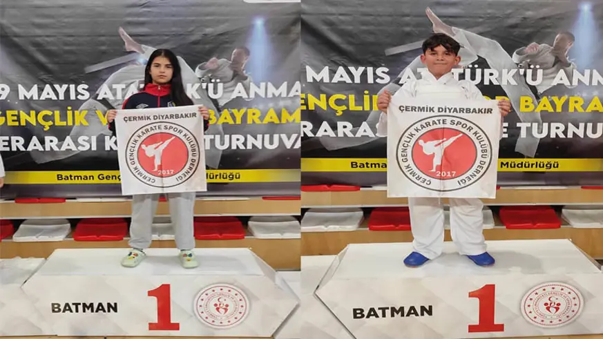 Çermikli karateciler Batman'dan Diyarbakır'a madalya ile döndü 