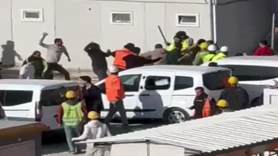İnşaat işçileri arasında taşlı sopalı kavga