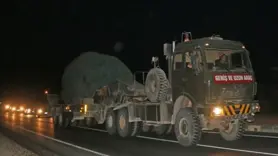 Suriye sınırına zırhlı araç ve mühimmat sevkiyatı