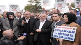 Bazı belediyelerde işten çıkarılan işçilere ziyaret