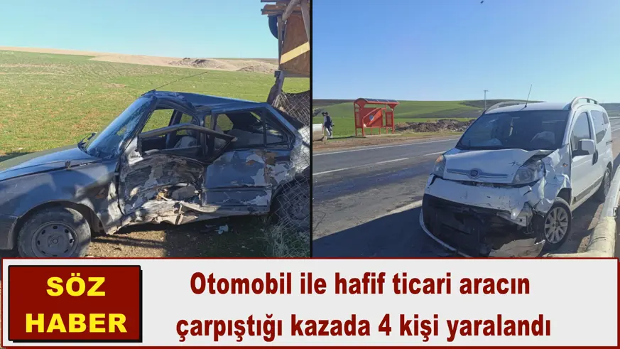 Kazada 4 kişi yaralandı