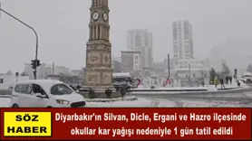 Diyarbakır'ın dört ilçesinde okullara kar tatili