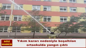 Diyarbakır'da boş okulda yangın