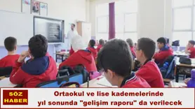 Ortaokul ve lise kademelerinde  yıl sonunda 