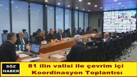81 ilin valisi ile çevrim içi  Koordinasyon Toplantısı