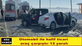 Otomobil ile hafif ticari  araç çarpıştı