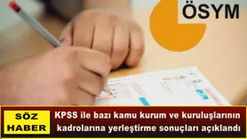 Yerleştirme sonuçları açıklandı