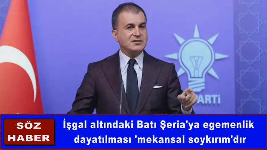 İşgal altındaki Batı Şeria'ya egemenlik  dayatılması 'mekansal soykırım'dır