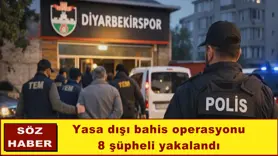 Yasa dışı bahis operasyonu 8 şüpheli yakalandı