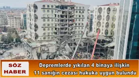 Depremlerde yıkılan 4 binaya ilişkin  11 sanığın cezası hukuka uygun bulundu