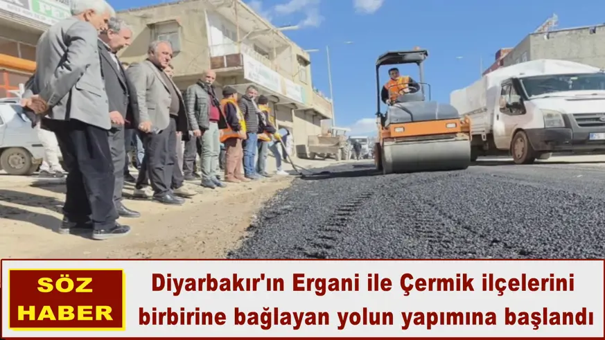 Ergani-Çermik yolunun yapımına başlandı