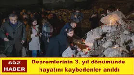 Depremlerinin 3. yıl dönümünde  hayatını kaybedenler anıldı
